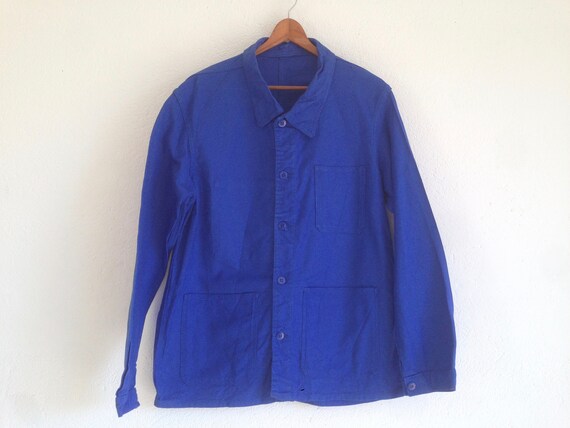 French Vintage Workwear | 1980s | Blue Worker Jac… - image 5