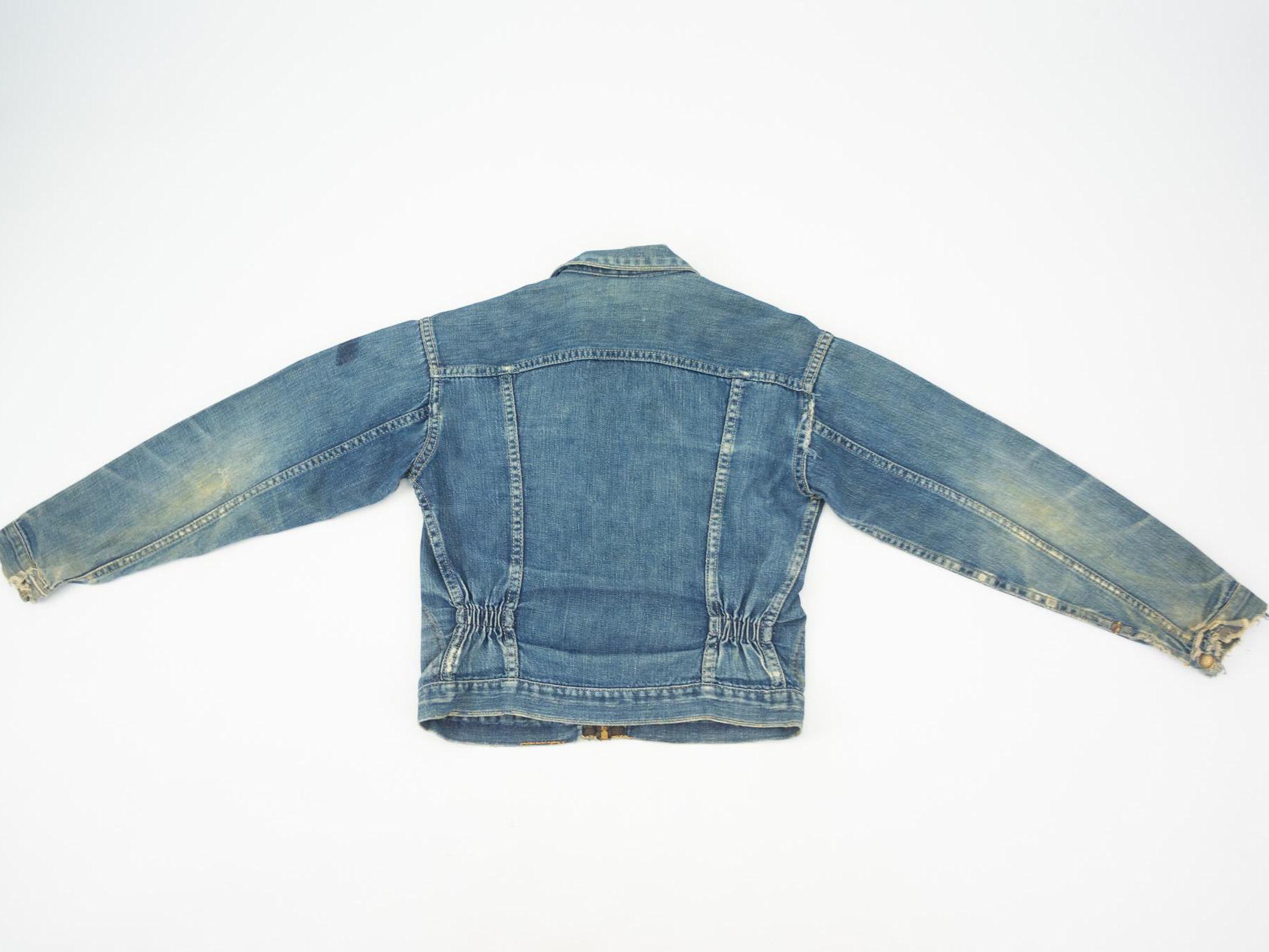 50's WRANGLER 11MJZ 前期 BIG SIZE SZ50 Vintage 1950s Wrangler 11MJZ Size 14 Kids Denim Jacket Made