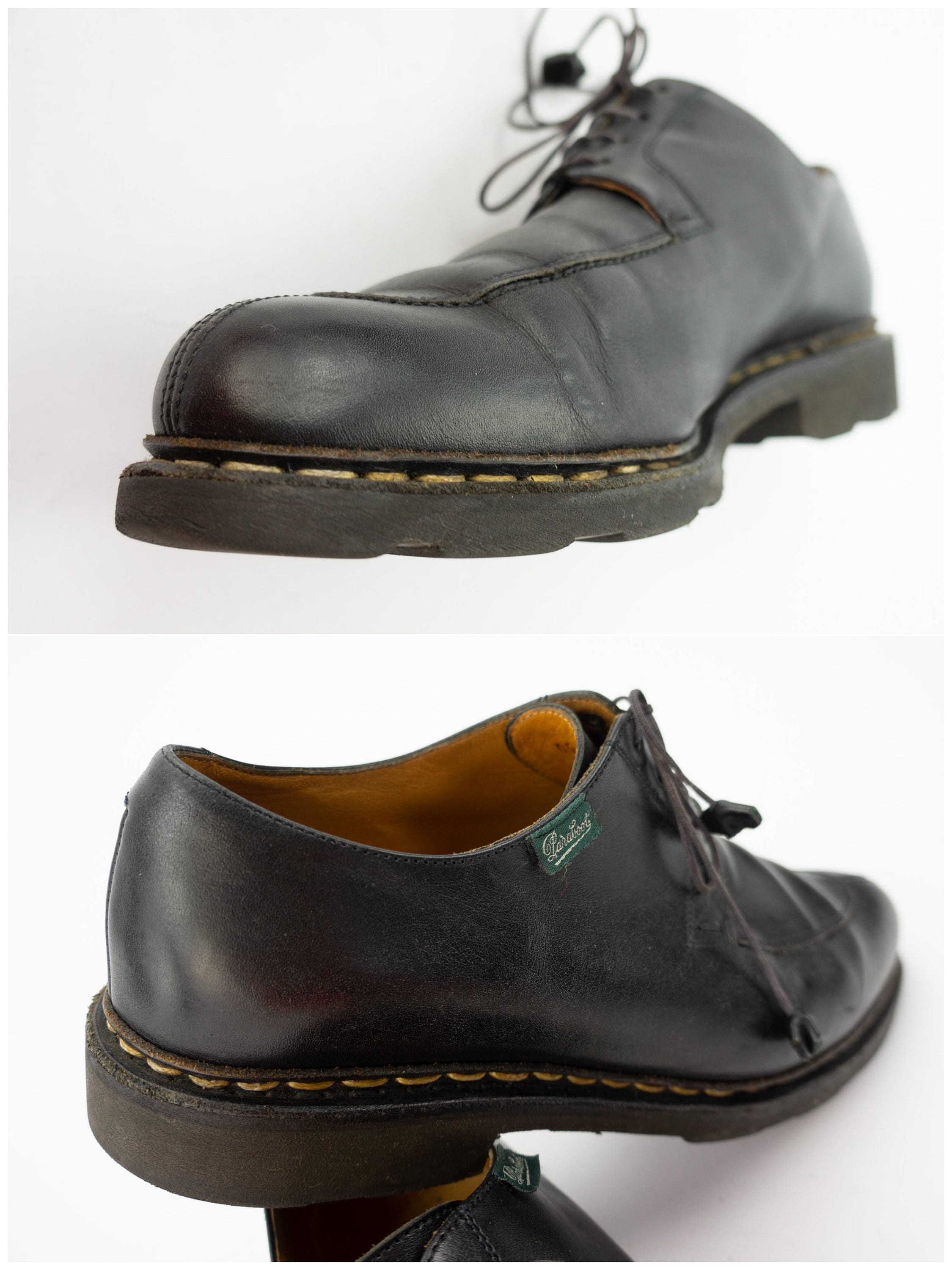Paraboot - Rousseau | Vintage Derby Shoes | 1980s | Black Paraboot - Rousseau | Vintage Derby Shoes | 1980s | Black