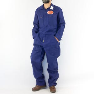 Adolphe Lafont | French Vintage Workwear Coverall 1970s | Indigo Bleu de Travail Jumpsuit | Cotton | Made in France | NOS | Size XL