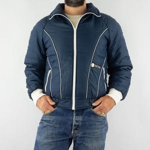 Sport Dress | Vintage Ski Jacket | 1980s | Blue Puffer Jacket | Unisex | Retro Winter Jacket | Ski Outerwear | Parka | Retro Ski | Size M