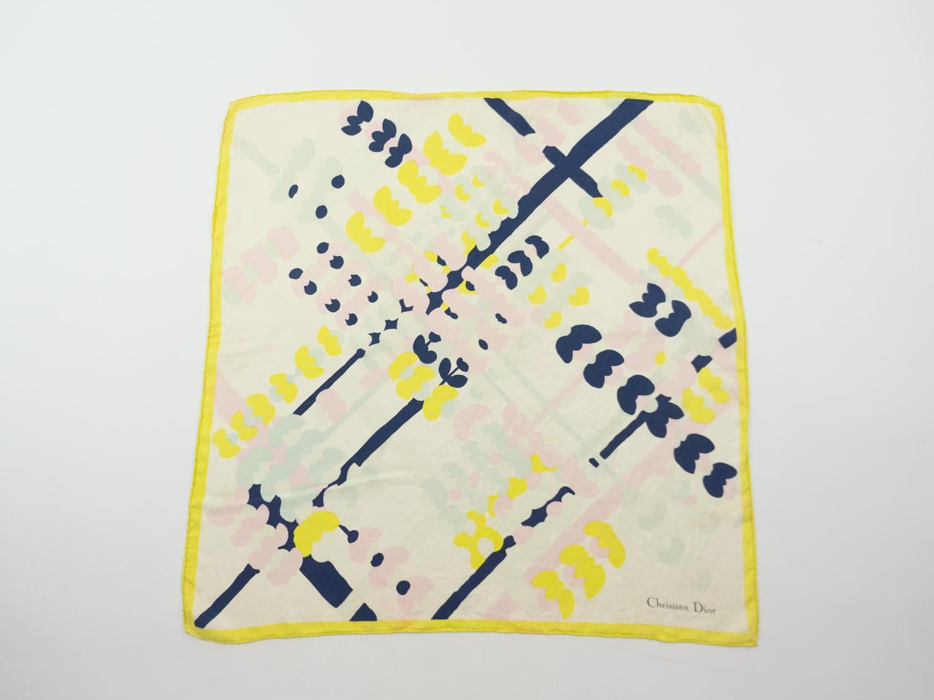 Christian Dior 80s vintage scarf スカーフ VINTAGE 80s Christian DIOR Scarf 100% Silk Echarpes Lg