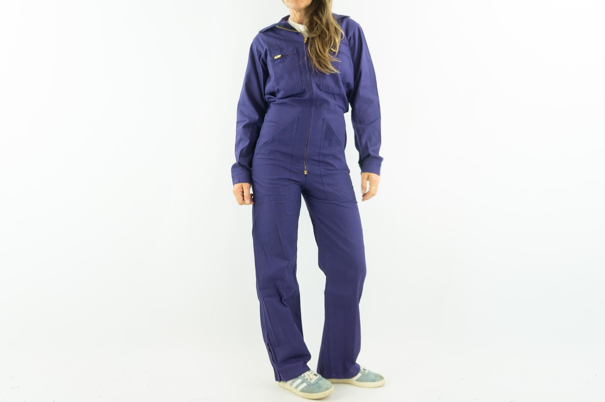French Vintage Workwear Overalls 1970s | Indigo Blue Mechanic