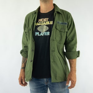 Vintage OG 107 U.S. Army Shirt 1970s | Military Utility Shirt Type 3 | Fatigue Shirt Cotton Sateen | NOS | Made in USA | Size S/M