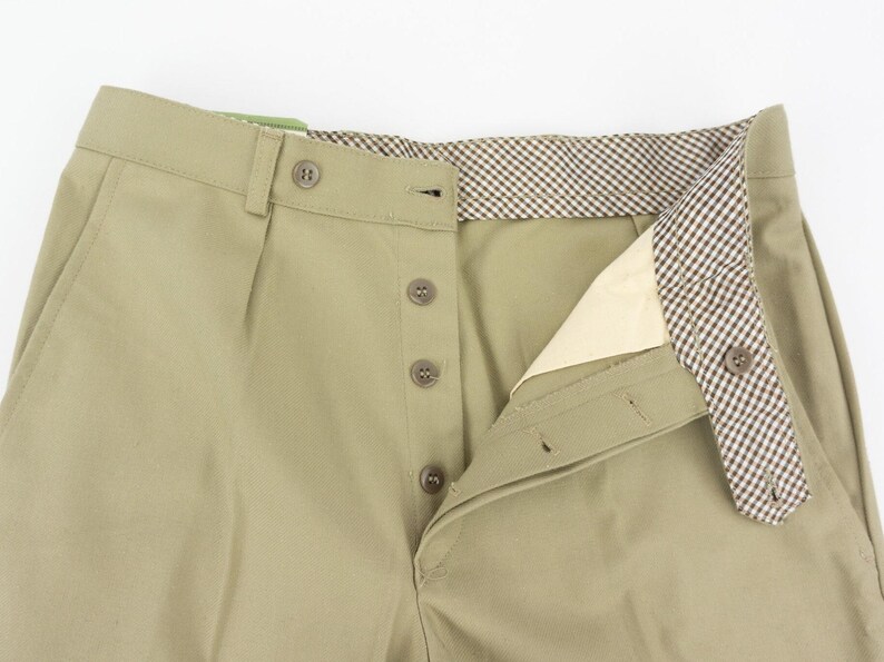 Vintage Pigeon Voyageur Work Pants 1950s | Beige Chino Cotton Workwear | NOS | France | M image 9