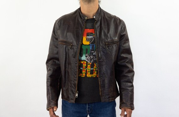 Denim cafe racer jacket discount