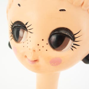 Twiggy Vintage Hat Stand 1960s | Retro Long Neck Mannequin | Big Brown Eyes | Mod Fashion Decor | Made in France