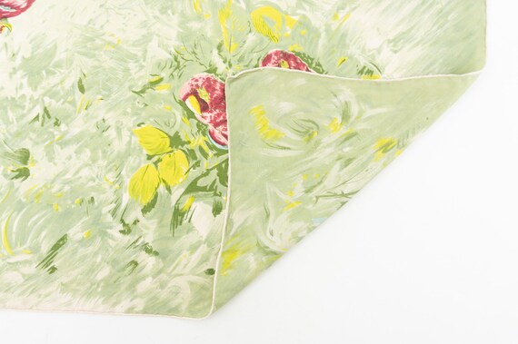 Vintage Silk Scarf | 1960s | Scarf with Parrot Pa… - image 7