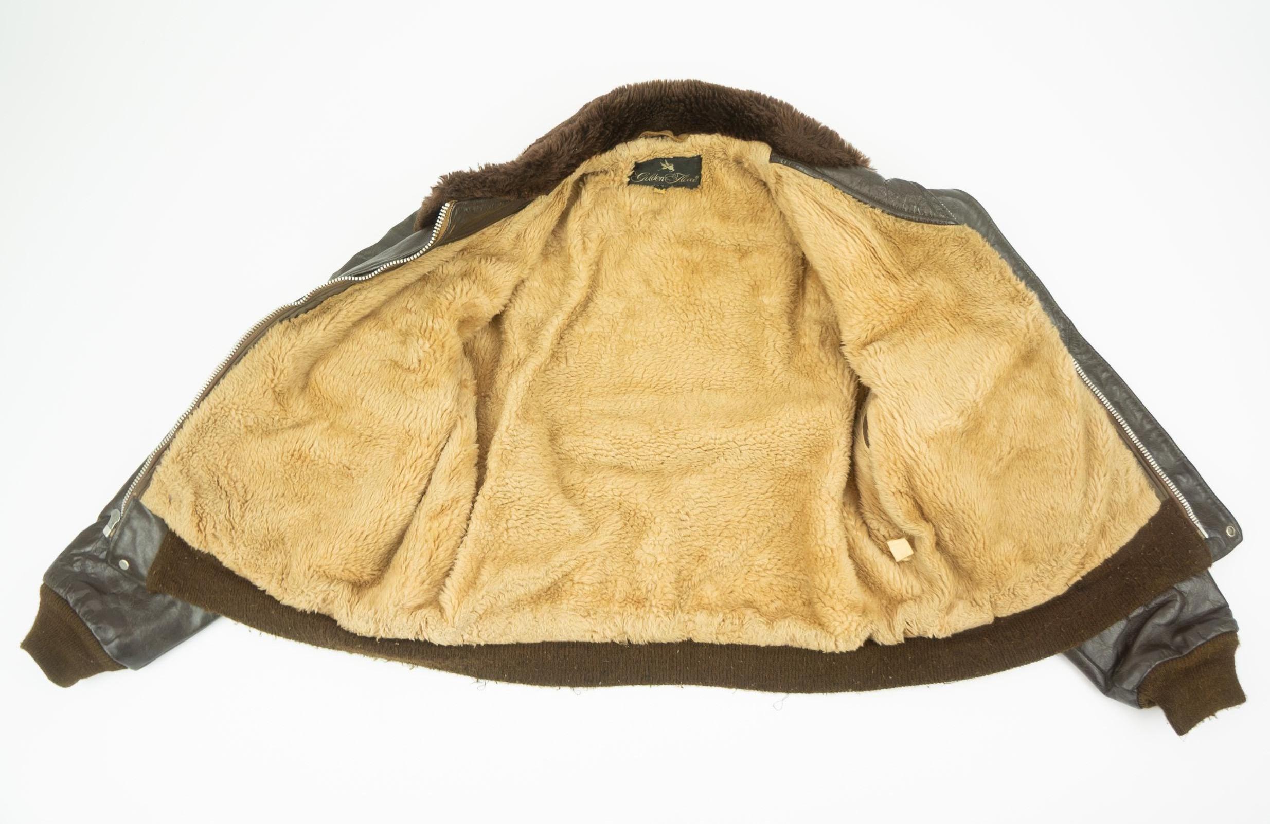 Vintage Golden Fleece G-1 Flight Jacket 1960s | Brown Leather