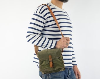 Vintage Military Bag 1950s | French Army Musette Model 1892