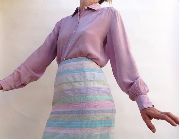 Céline | Vintage | 1980s | Blouse | Silk | Lilac |