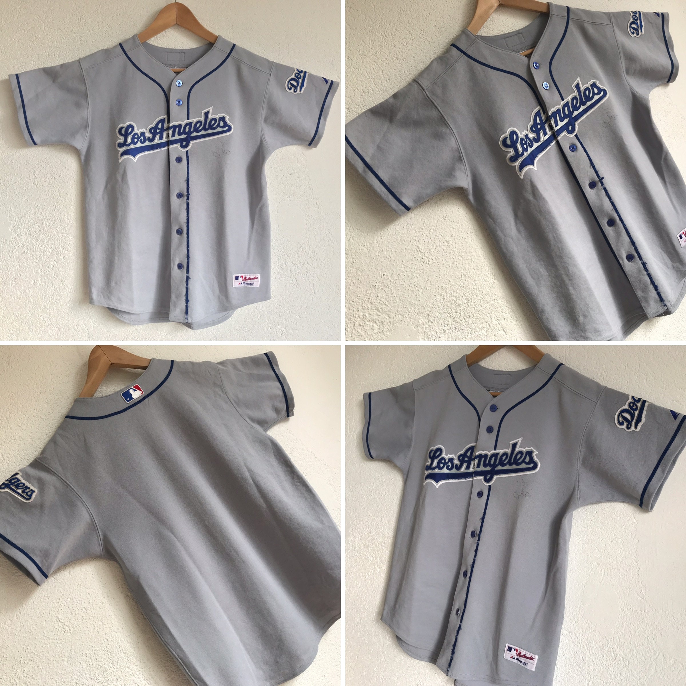 Vintage Majestic Authentic Los Angeles Dodgers Jersey Blue Large