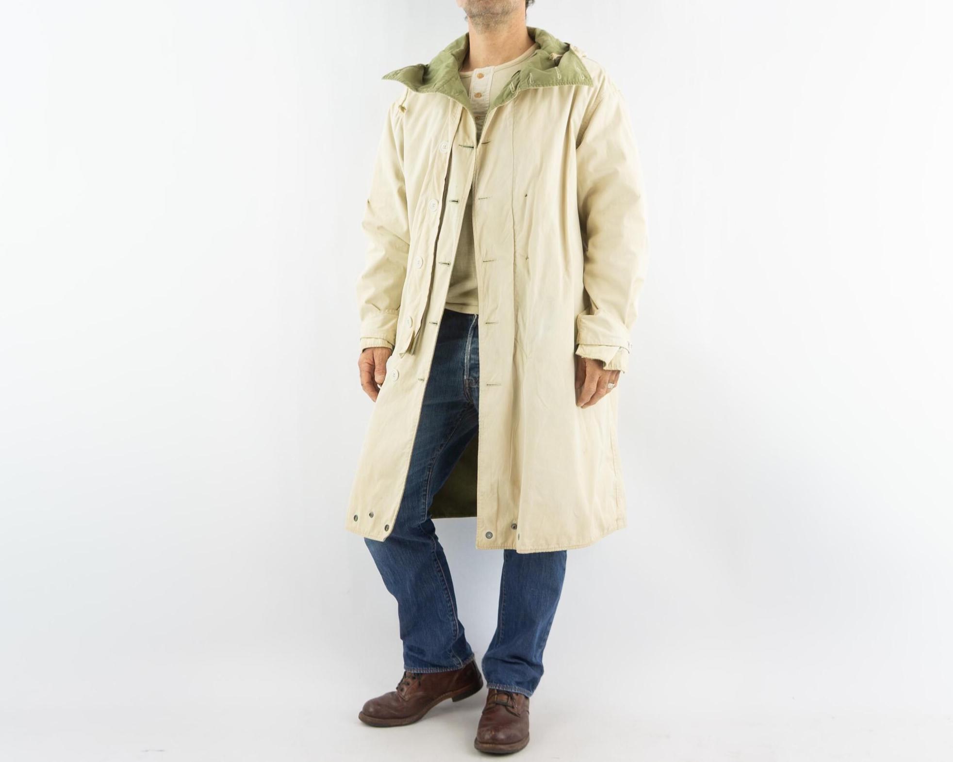 Vintage M42 Reversible Parka 1940s | Olive Green & White Military