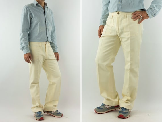 Vintage Canvas Pants | 1970s | High Waisted Pants… - image 1