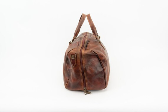 Vintage Duffle Bag | 1980s | Leather Handbag | Da… - image 5