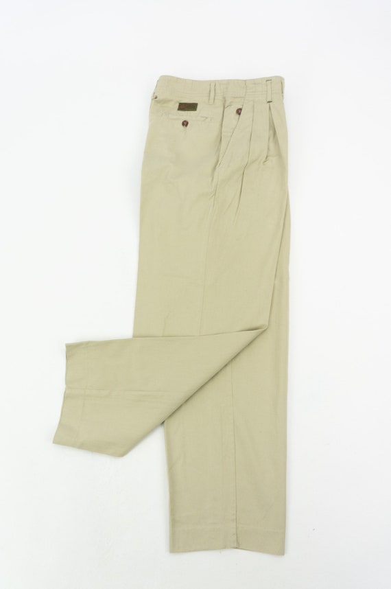 パンツ 80s unknown vintage Chino Trousers Old America | Vintage Chino Pants | 1980s | Pleated Trousers