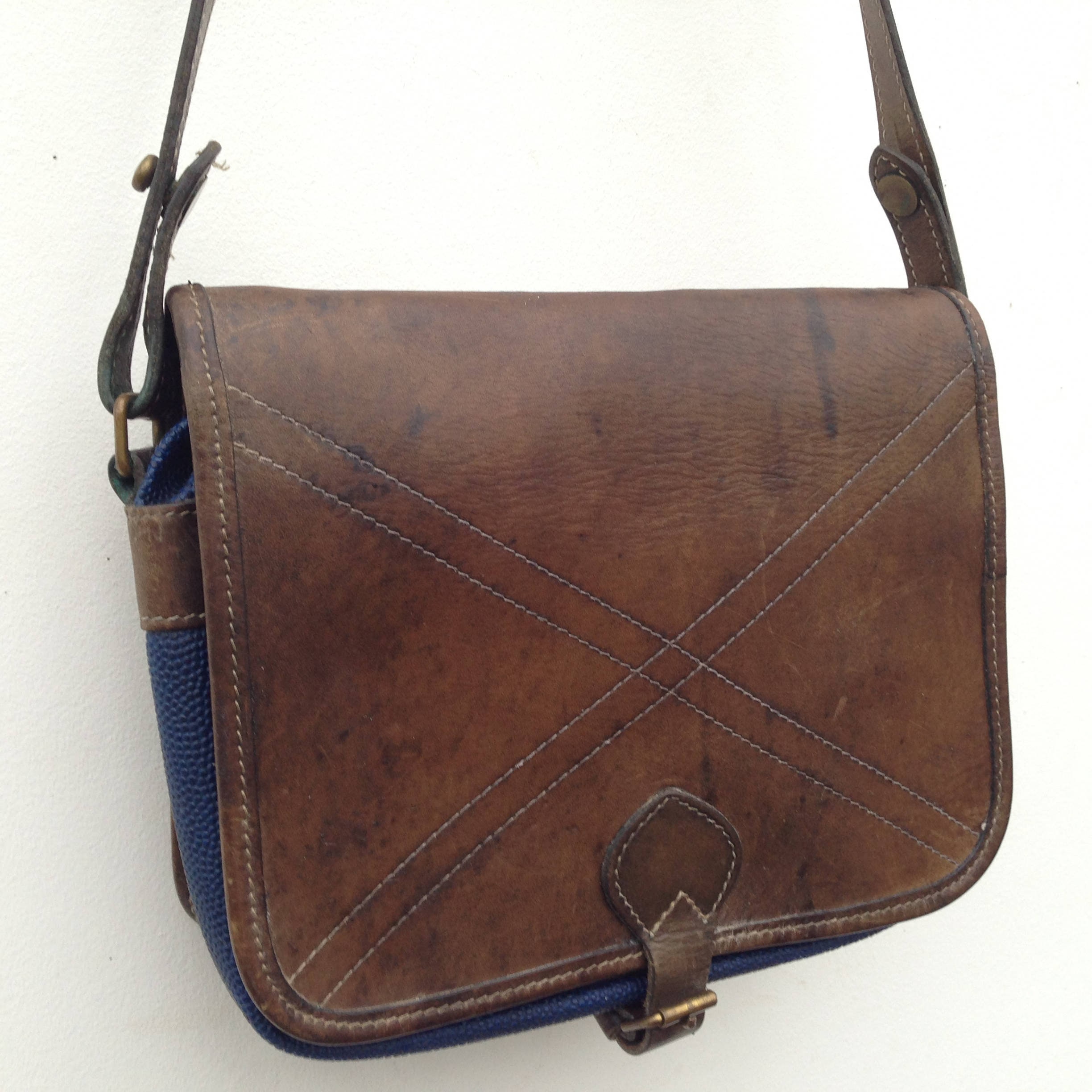 Leather handbag JC De Castelbajac Blue in Leather - 21878154