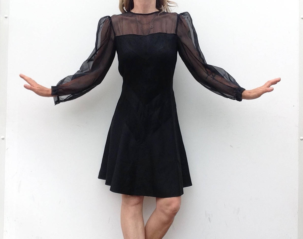 Black top transparent gown