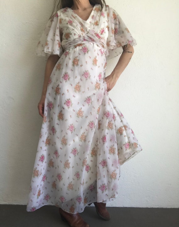 Romantic Vintage Dress | 1970s | Floral Summer Dr… - image 2