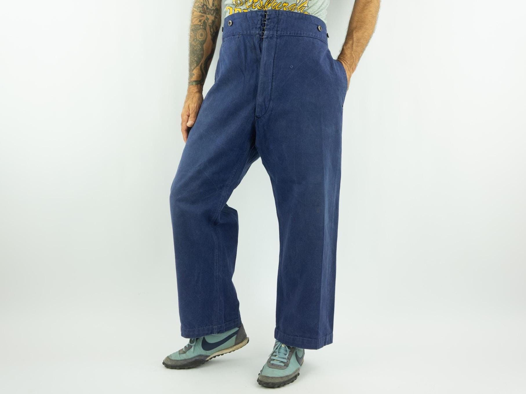 Pantalon Habillé Homme Arnie Vintage - Taille 40x32, Gris Bruyère, Neuf Avec étiquettes