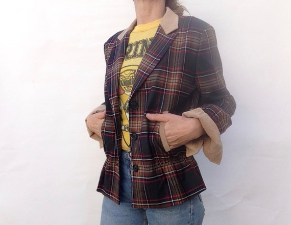 Moschino Jeans | Vintage Plaid Jacket | 1980/90s … - image 1