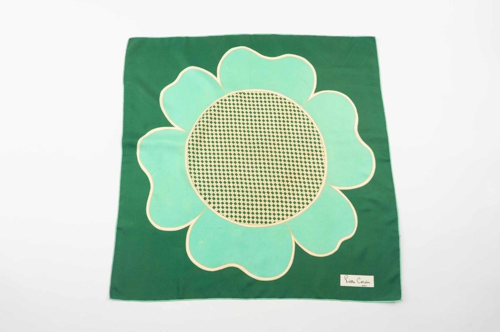 70s~ France製 Pierre Cardin Vintage Scarf Pierre Cardin | Vintage Silk Scarf | 1970s | Scarf With