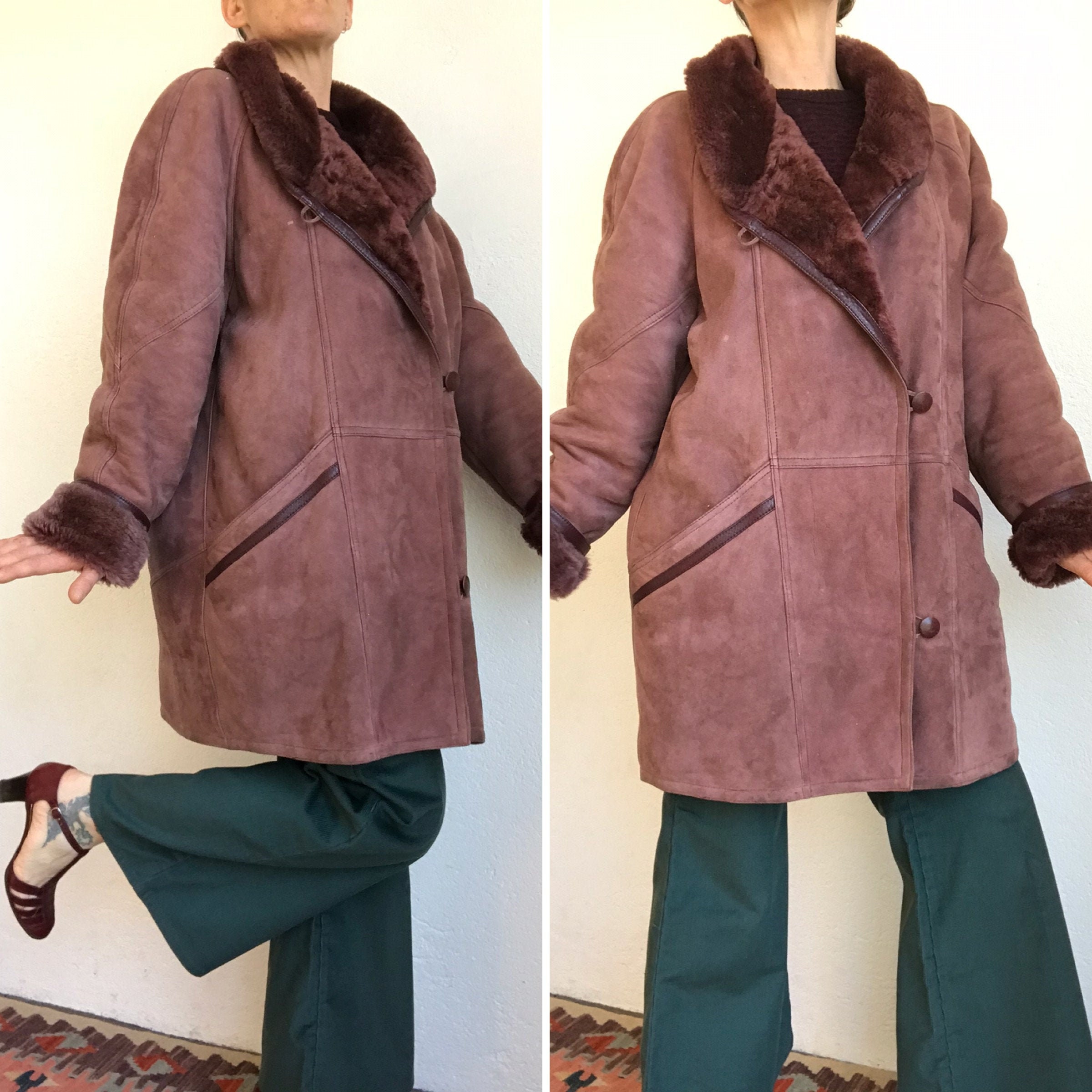 pink sheepskin jacket