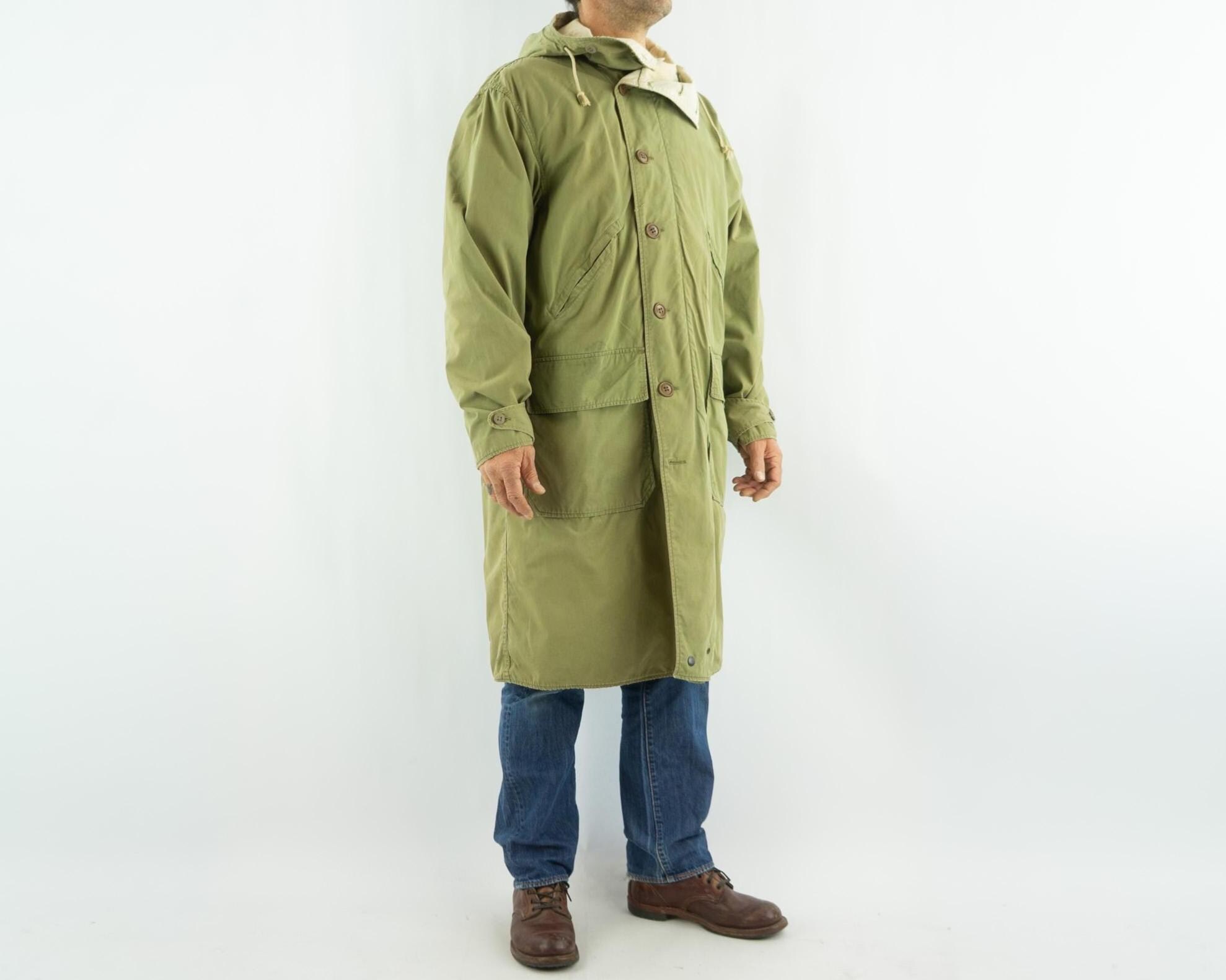 Vintage M42 Reversible Parka 1940s | Olive Green & White Military