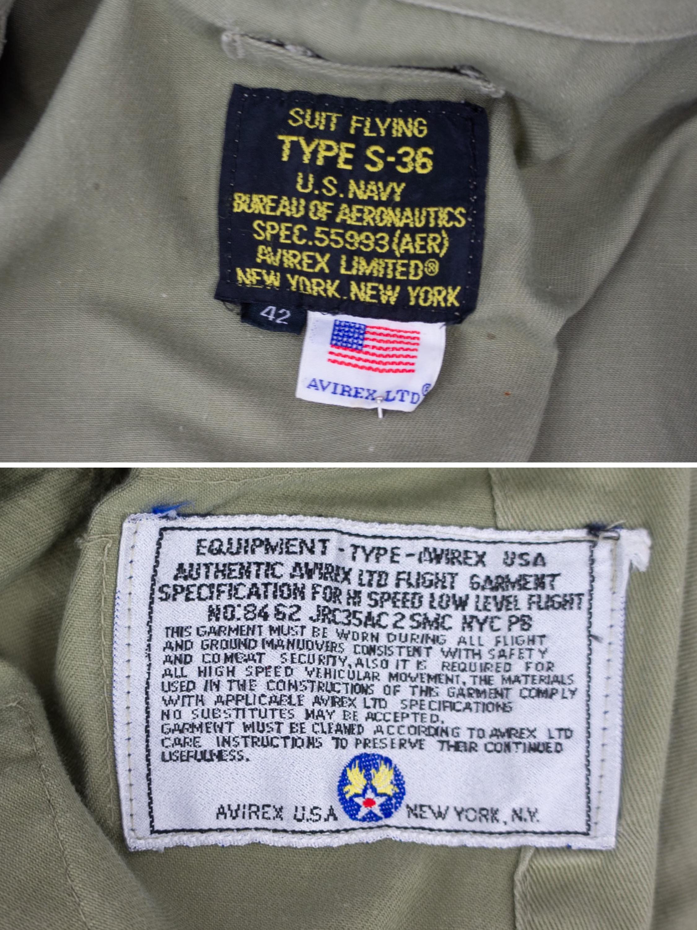Vintage Avirex Flight Suit 1980s | Type S-36 US Army Jumpsuit
