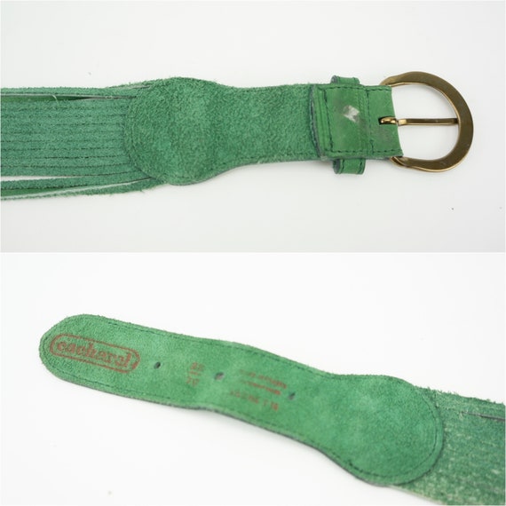 Cacharel | Vintage Leather Belt | 1980s | Green S… - image 10