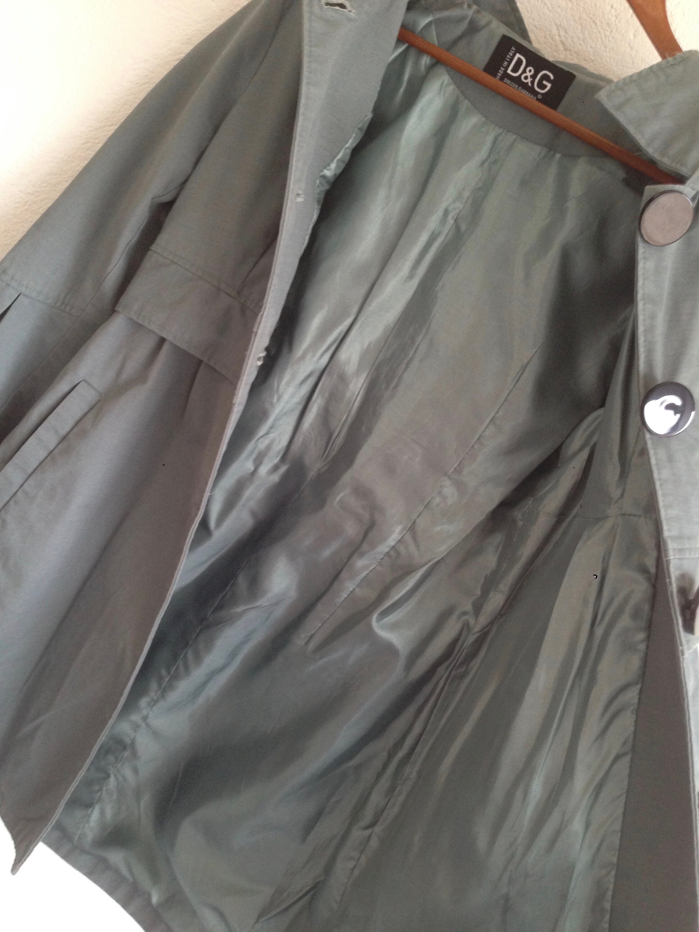 Dolce & Gabbana Vintage Coat 1990s | Mid-length Gray Cotton Coat