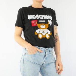 Moschino T-shirt Bordure De Logo - Gris