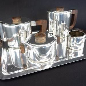 Couverts Art Déco en Plaqué Argent par Luc Lanel pour Christofle, 1930s, Set de 32 en vente sur