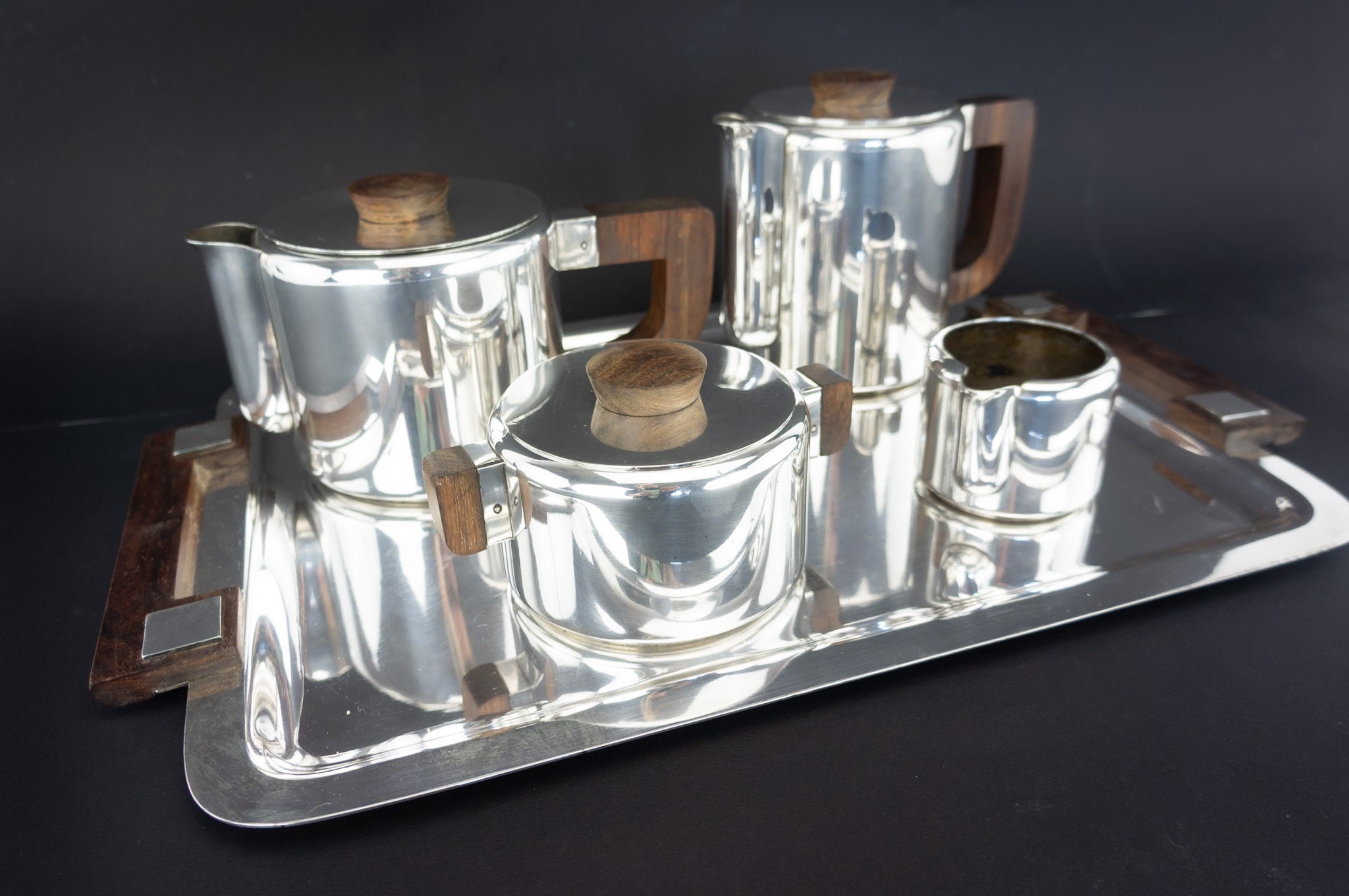 Ménagère métal argenté Art Deco 37 pièces