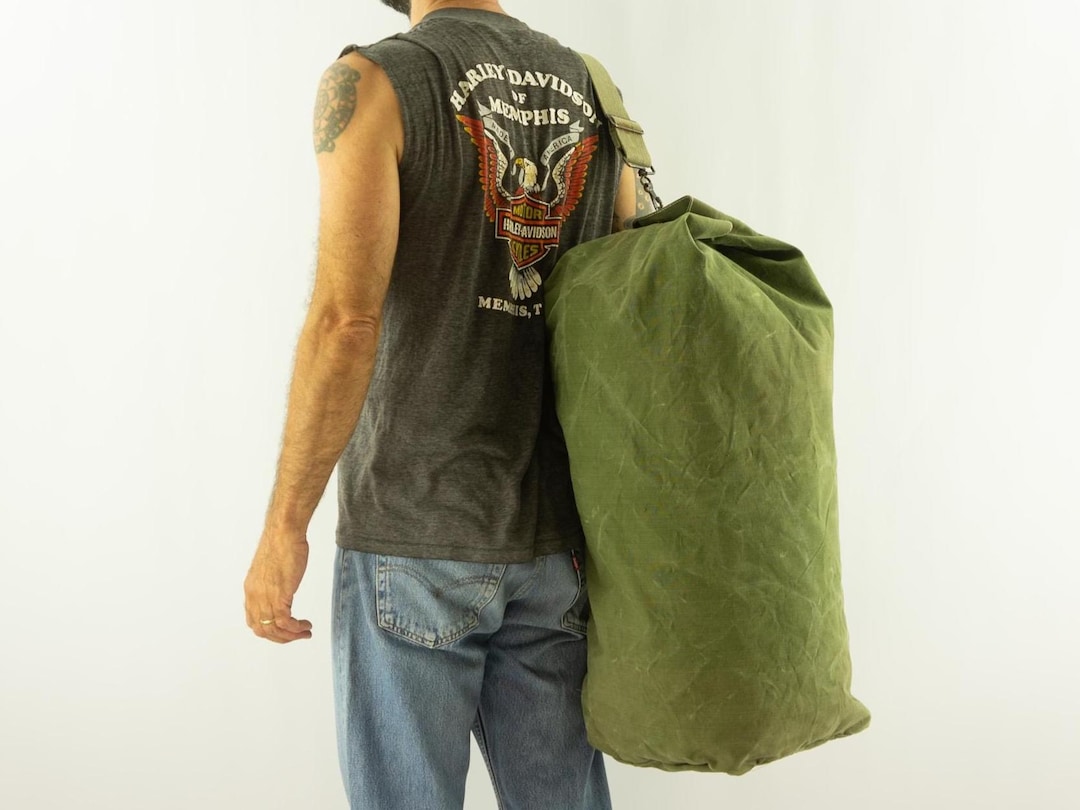 Vintage French Military Duffle Bag 1970s | Mod45 Army Pack