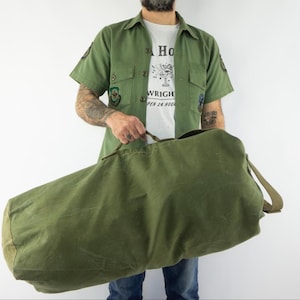 バッグ us, vintage, seabag, 60s 70s 80s Vintage Blue US Large Tote