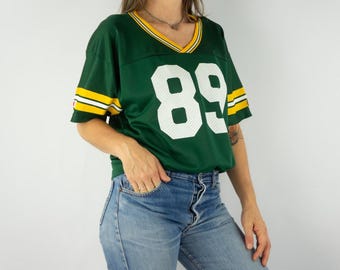 Camiseta vintage Champion de la NFL de los años 90 / Green Bay Packers #89 Chmura / Hecha en EE. UU. / S