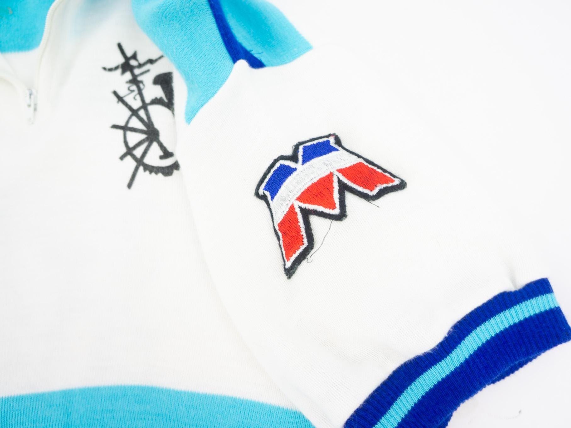 Maillot cycliste MOTOBECANE vintage rare blanc camiseta