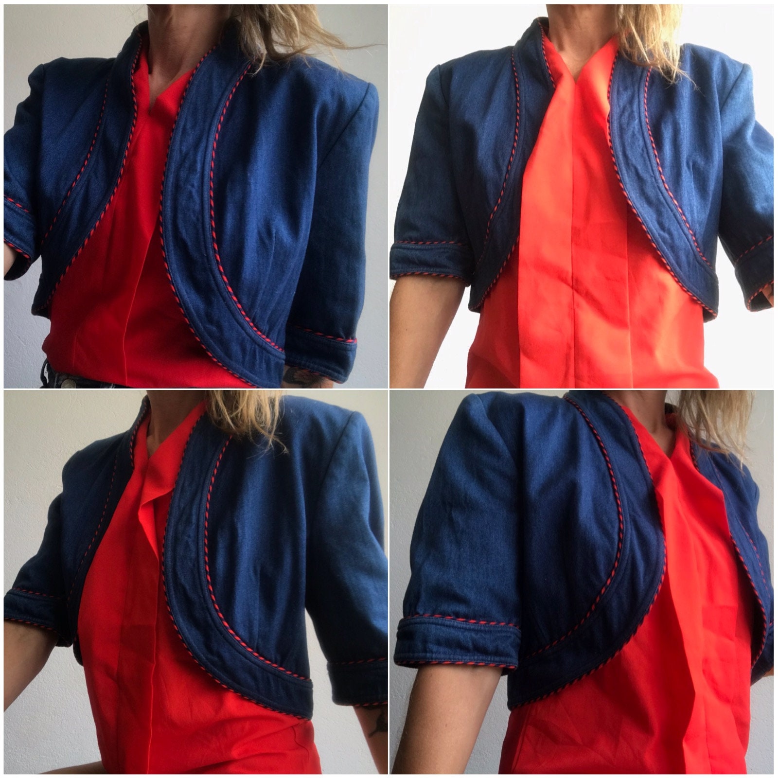 Guy Laroche Vintage Bolero Jacket 1980s Short Denim - Etsy Canada
