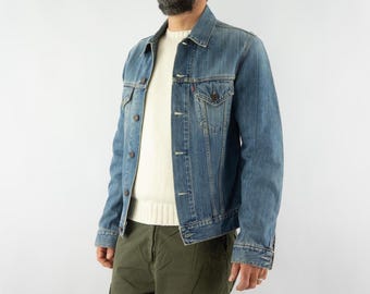 Chaqueta vaquera Levi's vintage de los años 90 / Chaqueta trucker tipo III de lavado claro / Talla M