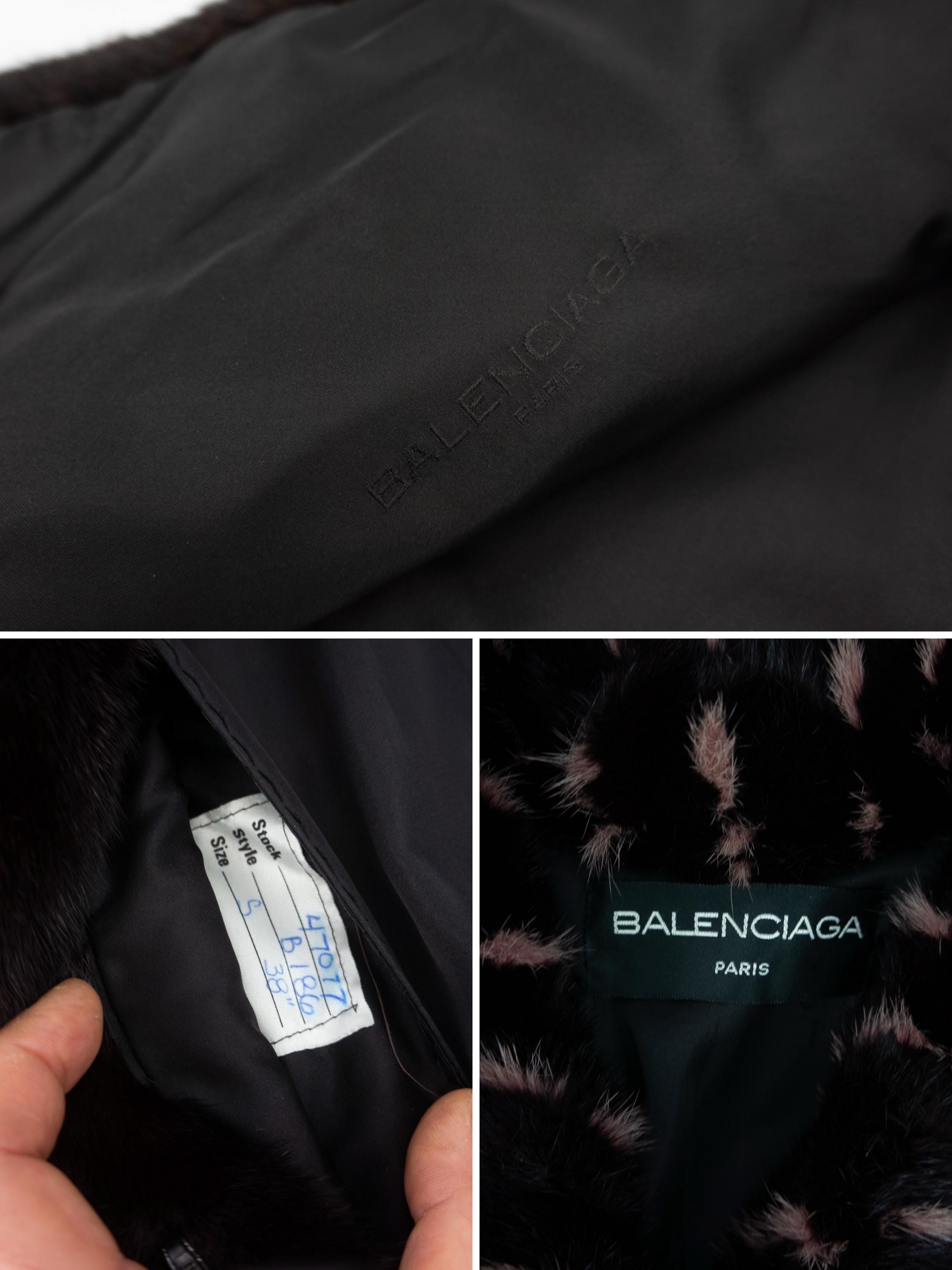 Vintage Balenciaga Fur Jacket 1980s | Brown Pink Mink Coat