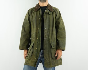【BARBOUR（バブアー）】GAMEFAIR JACKET ダークグリーン Barbour Gamefair Green C48/122 Cm Green Wax Vintage Gamefair