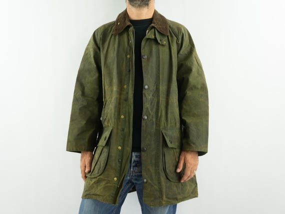 Vintage Barbour Gamefair Jacket 1990s | Patinated Olive Wax Cotton