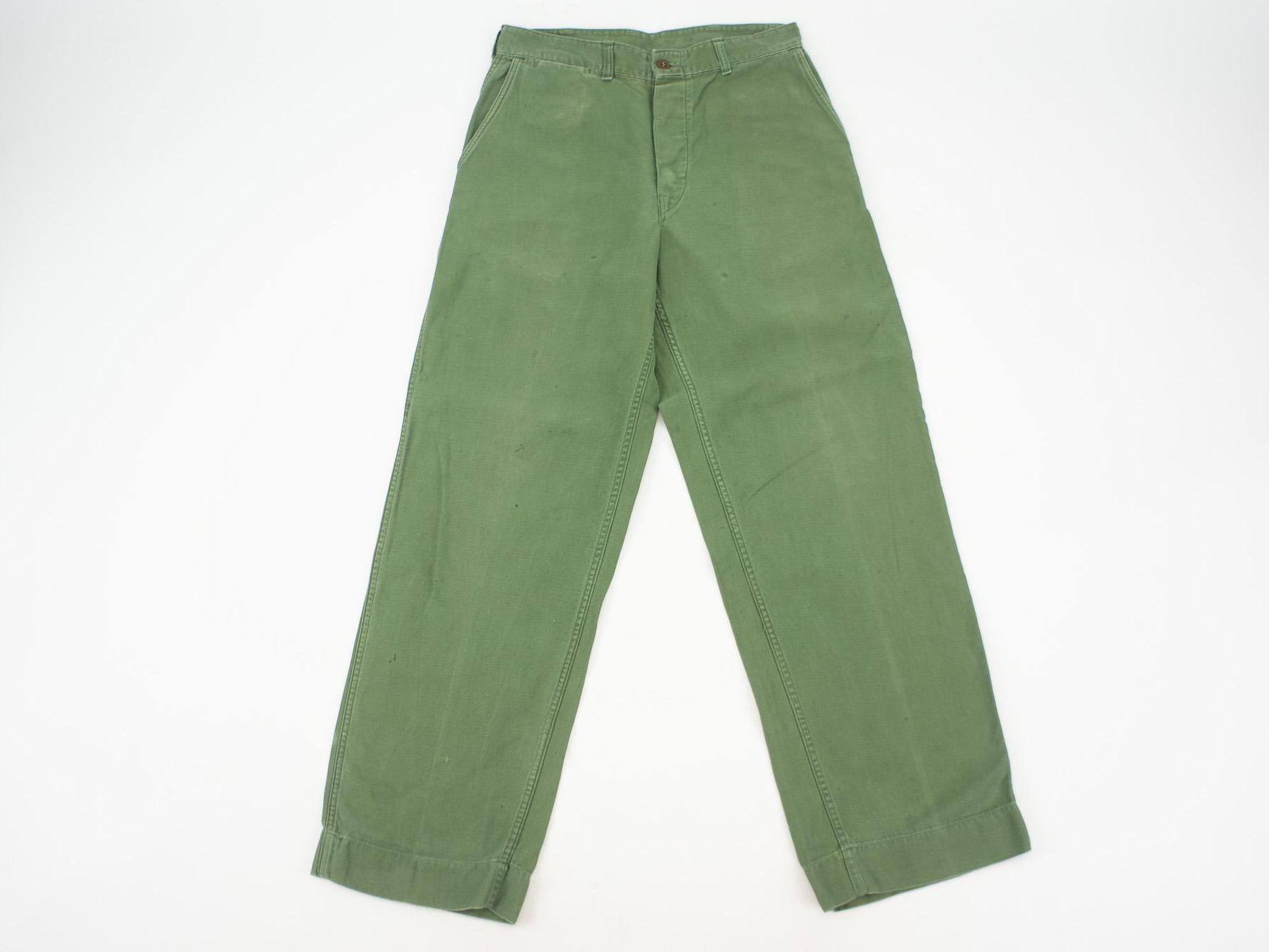 Vintage USMC Utility Pants 1960s | OG-107 Sateen Cotton Fatigue 