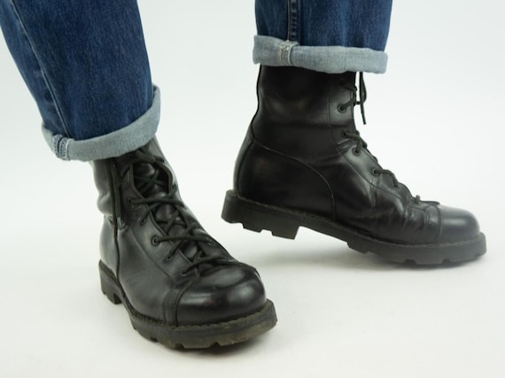 Vintage Paraboot Griff Chasse Jump Boots 1980s | Black Leather