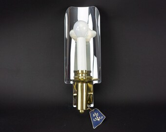 Vintage Chrome & Gold Wall Sconce 1950s | Neoclassical Wall Lighting | Hollywood Regency | France | NOS