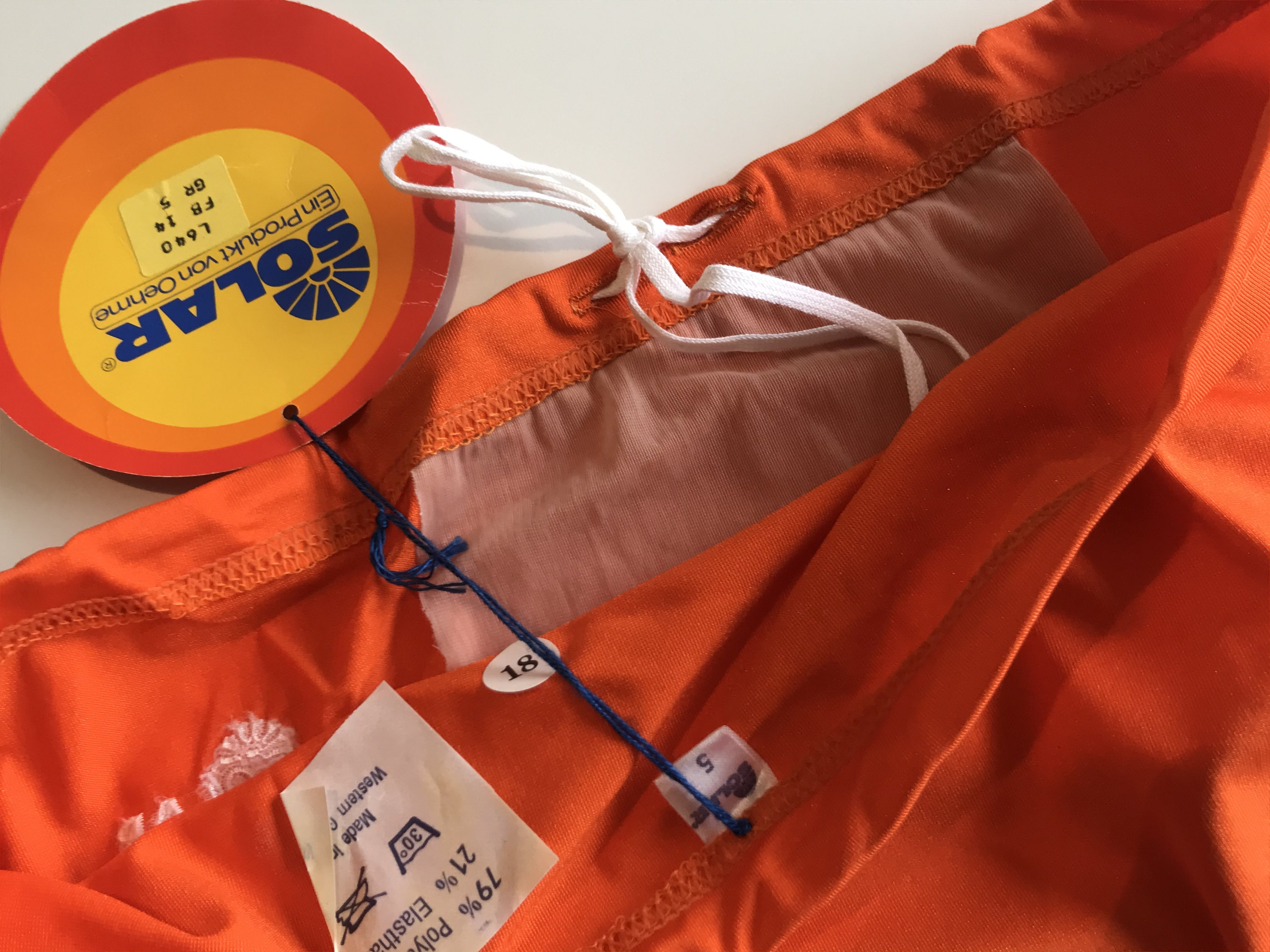 Maillot Cycliste Vintage – Piece Auto 78 VCG Galluis – Années 70 – Orange – Taille XS