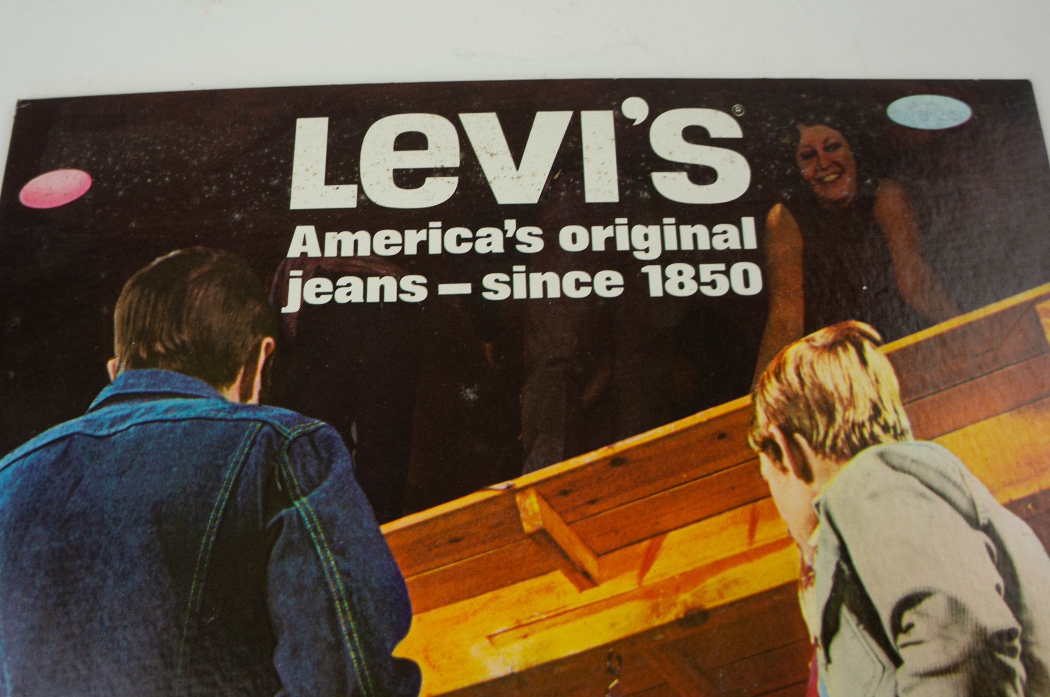 Levi Strauss Vintage Advertising Banner 1970s | Levi's Display