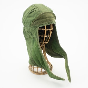 Vintage US Army Cap 1960s | M-65 Cold Weather Helmet Liner | OG Olive Green | Vietnam Era Gear | Made in USA | Size 7 1/4