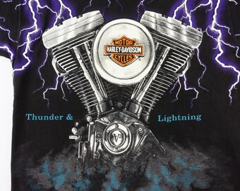 Harley Davidson | Vintage 1990s T-shirt | Thunder
